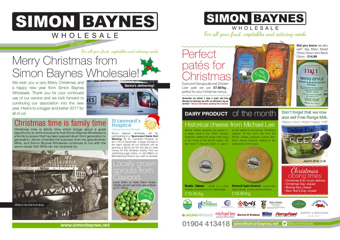 Simon Baynes December 2016 Newsletter